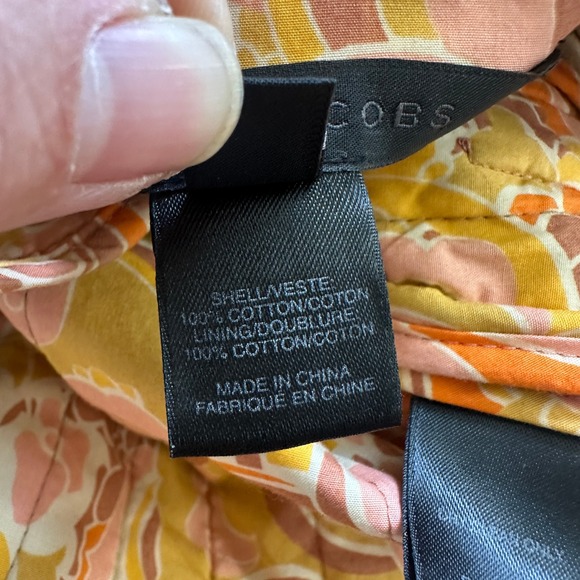 Marc Jacobs Mandarin Corduroy Quilted Frog Closure Jacket Paisley Lining XS - Picture 7 of 9